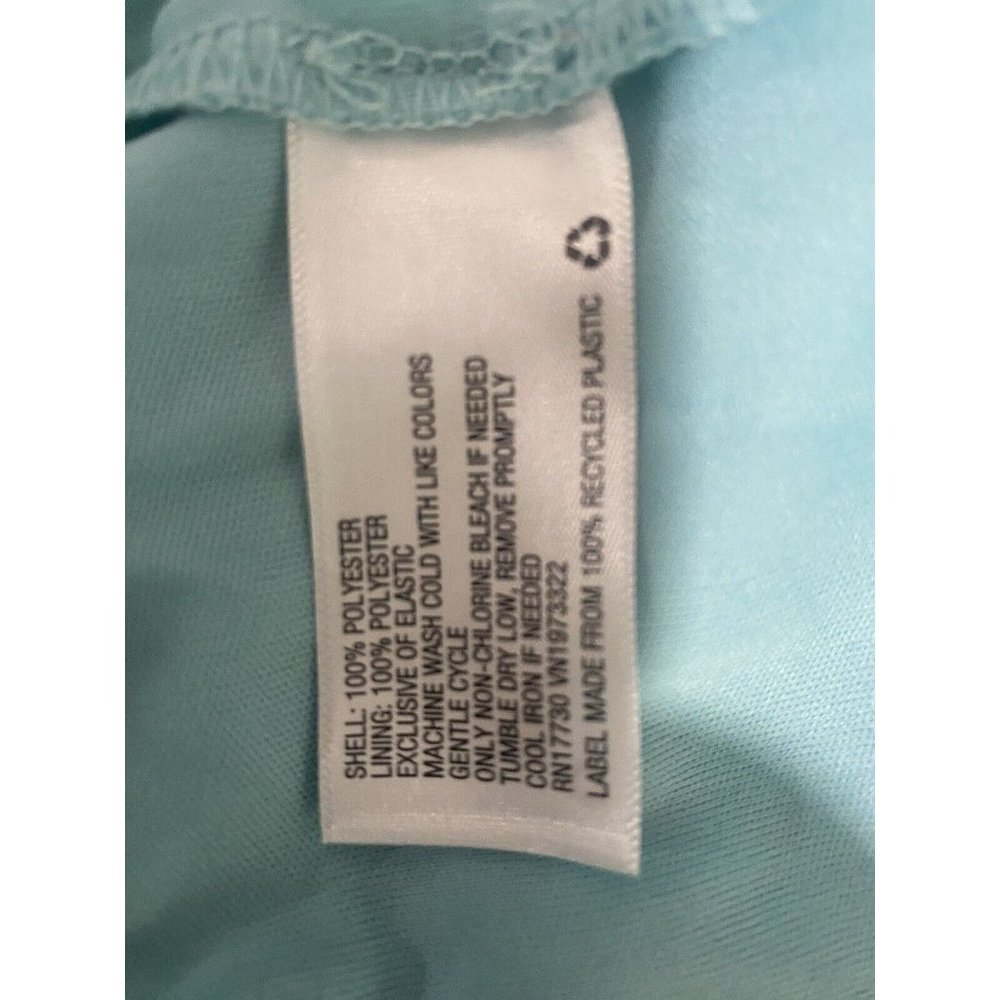 NWT Wild Fable Women's Aqua Blue Satin Slip Dress Sleeveless Size Large - Picture 9 of 12